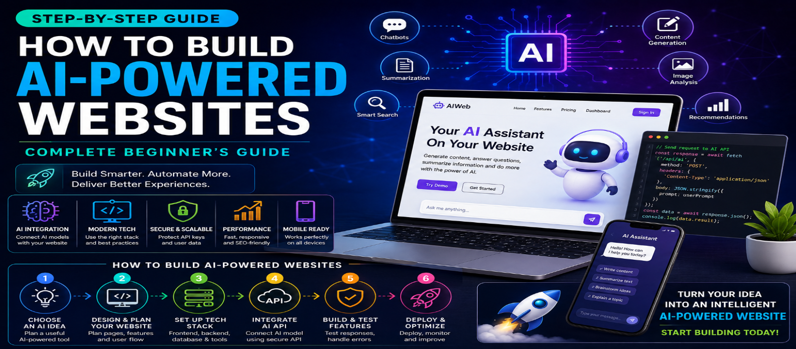 How to Build AI-Powered Websites: Complete Beginner's Guide