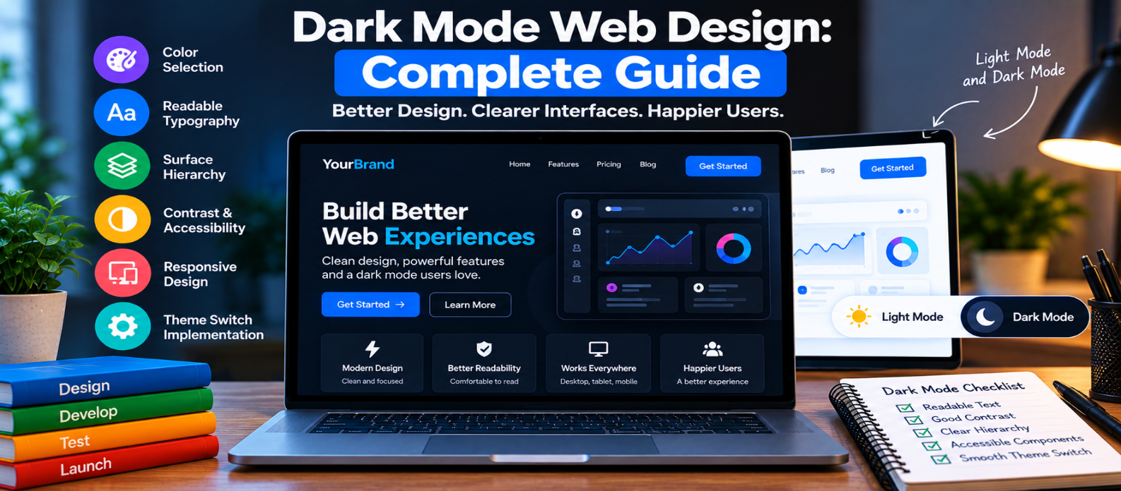 Dark Mode Web Design: Complete Guide to Better Dark Interfaces
